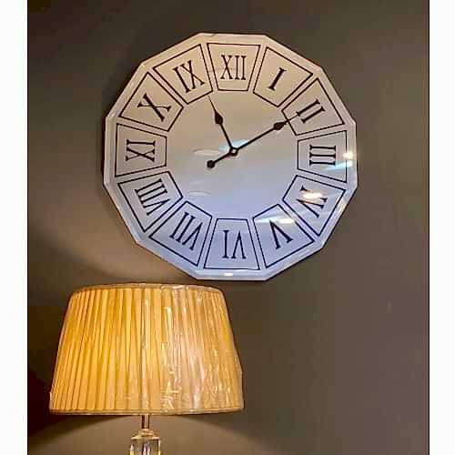 Sekizgen Model Aynalı Boyalı Saat