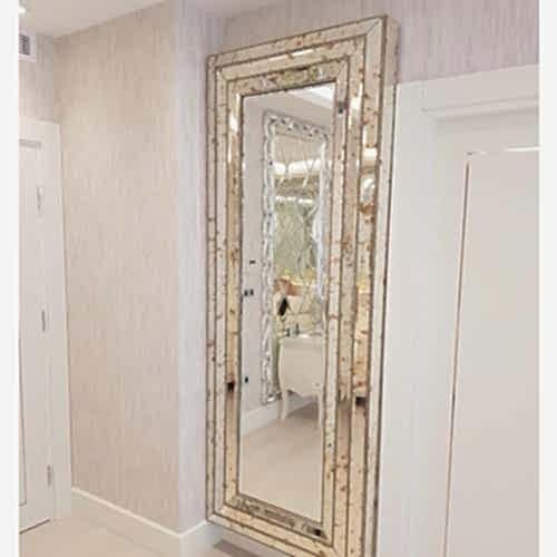 Boncuk Çıtalı Eskıtme Boy Aynası