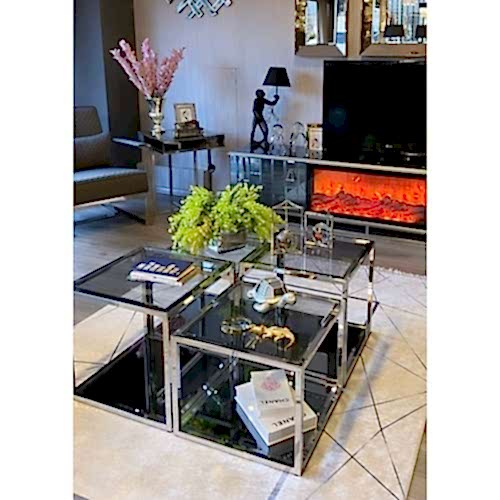 Kare Servisli Metal Orta Sehpa