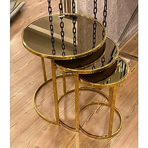 Yuvarlak Titanyum Zigon Sehpa