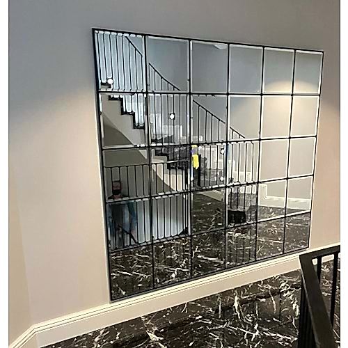 Siyah Çıtalı Kare Duvar Aynası