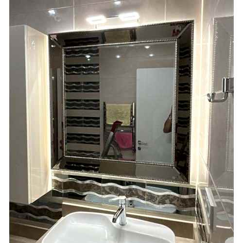 TEK AÇILI BONCUK ÇITALI BANYO AYNASI